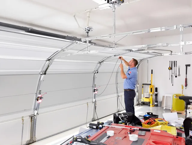 Garage door cable repair service by Maywood Garage Door Repair in Maywood
