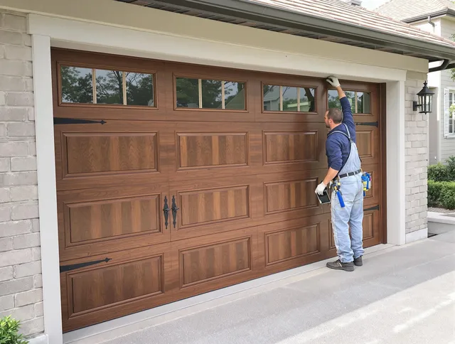 Custom garage door showcase by Maywood Garage Door Repair in Maywood