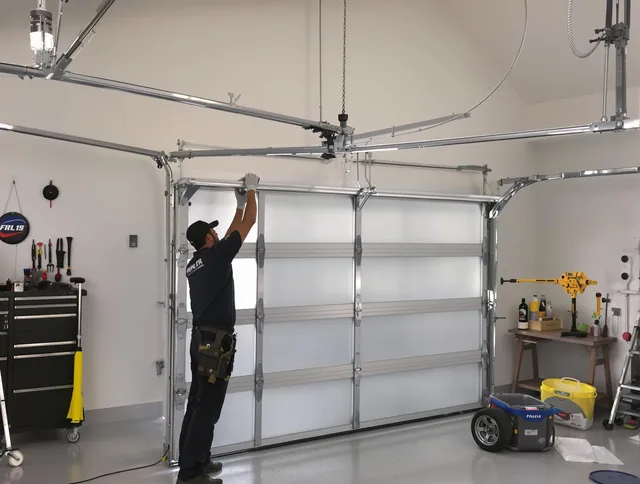 Maywood Garage Door Repair certified team performing precision garage door installation in Maywood