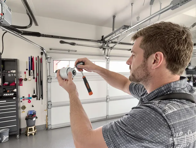 Garage door opener repair service by Maywood Garage Door Repair in Maywood