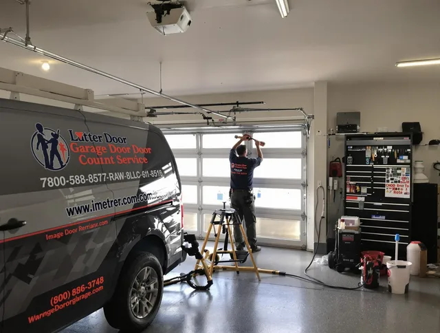 Maywood Garage Door Repair team performing same-day garage door repair in Maywood