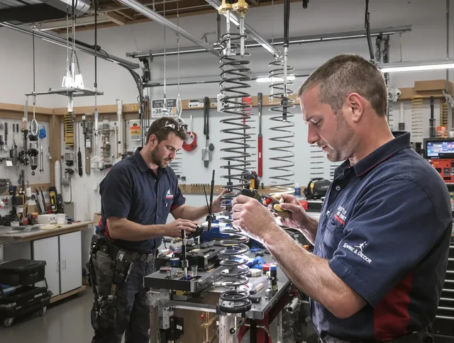 Garage door spring repair service by Maywood Garage Door Repair in Maywood